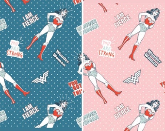 Words of Affirmation Cotton Fabric - Wonder Woman II Collection - Camelot 23400880