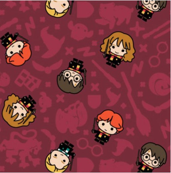 Harry Potter Character Kawaii Cotton Fabric by the Yard
