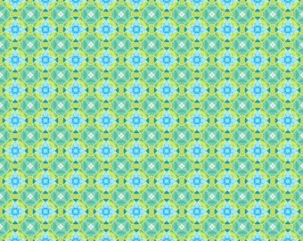 Geo 4 Green Cotton Fabric by the Yard - Dragon Friends Collection