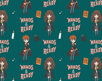 Wands at the Ready Cotton Fabric by the Yard - Harry Potter Stand Together Collection - Camelot 23800797-01