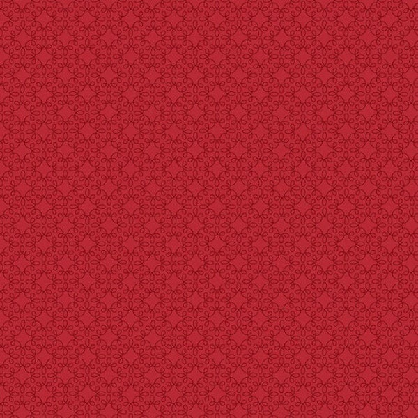 Crimson Red Accent Cotton Fabric by the Yard - Modern Melody Basics - Henry Glass 1063-88