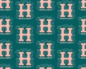 Illustrated Hogwarts Cotton Fabric by the Yard - Harry Potter Stand Together Collection - Camelot 23800799-01