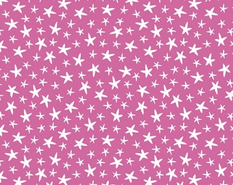 Star Dreaming Pink Cotton Fabric by the Yard - Pearlescent - Dreamers Collection