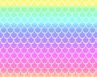 Ombre Mermaid Scale Cotton Fabric by the Yard - Fabric Traditions 16668-A