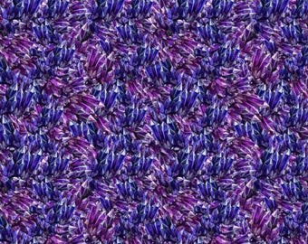 Crystals Purple Polyester Fabric by the Yard - Unicorn Magic Collection