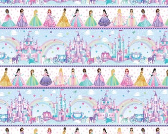 Fairytale Stripe Fabric by the Yard - Fairytale Dreams Collection