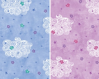 Fantasy Clouds Cotton Fabric by the Yard - Dreamers Collection - Benartex Contempo 13409P