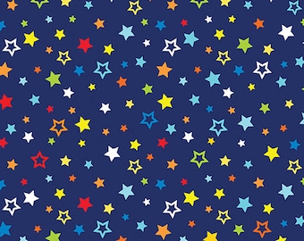 Pop Star Dark Royal Fabric by the Yard - My Hero Collection - Kanvas Studio 14284-56