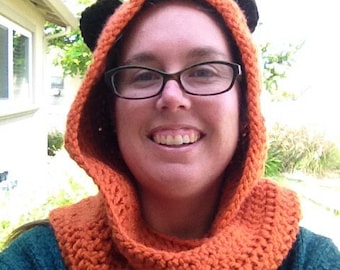 Ewok Inspired Crochet Hat with Scarf