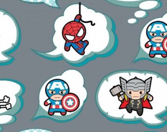 Avengers Characters Kawaii Cotton Fabric by the Yard - Springs Creative 71584-A620710