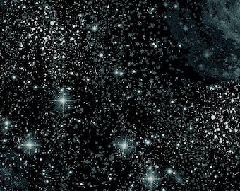 Magic Black Cotton Fabric by the Yard - Magical Basics Collection