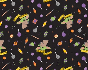 Star Wars Grogu Gimme Candy Cotton Fabric by the Yard - Camelot 73800270-02