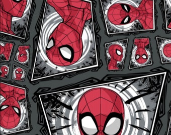 Spider-Man Comic Swirl Cotton Fabric by the Yard - Springs Creative 71187-A620715