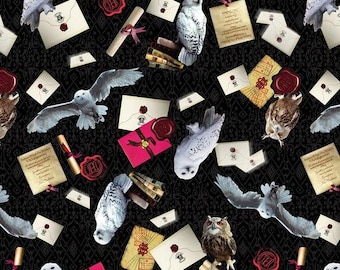 Messengers Polyester Fabric by the Yard - Minky - Harry Potter Minkee Collection