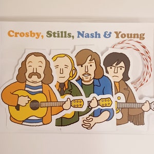 Juego de guirnaldas y tarjetas de Crosby Stills Nash & Young
