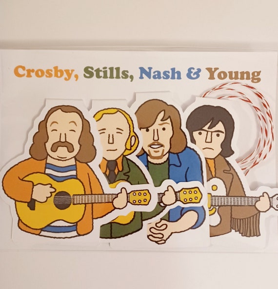 Crosby Stills Nash & Young Garland / Card Set - Etsy