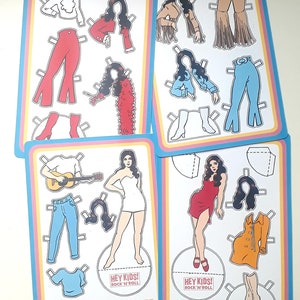 Poupée en papier découpée Bobbie Gentry - Cartes artistiques A5