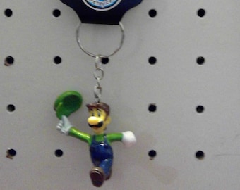 Super Mario Bros. Luigi Inspired Keychain / Mario Kart / Mario Party / Video Game / Arcade / Nintendo / NES / Retro / Rainbow Road / Piranha