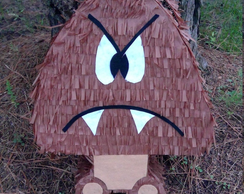 Super Mario Bros Inspired Goomba Pinata Mario Kart Mario Party Theme video game NES Nintendo Gamecube birthday cosplay