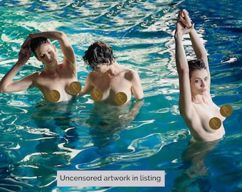 Fotografia de belas artes | Título: “Três Banhistas 3/5” - edição limitada - pinup - original assinado - adulto