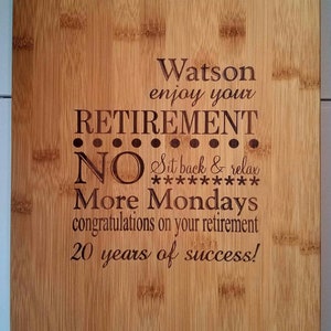 Retirement Gift Personalized Cutting Board Client Gift Employee Gift Business Corporation Gift Thank you, Wood Cutting Board Gift