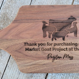 4H Thank you Gift, 4-H Gift to supporters, 4-H Gift, Buyer Gift, Personalized Cutting Board, Show Gift, Appreciation Gift 4-H Career Gift