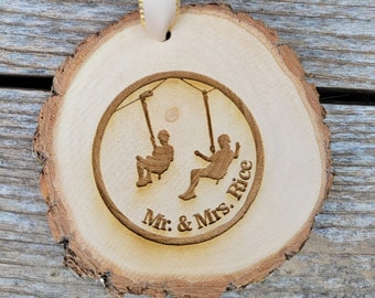 Cadeau de tyrolienne pour lui et elle, Cadeau de tyroliennes avec noms personnalisés, Décoration de Noël, Cadeau de tyrolienne d'aventure en plein air, Cadeau souvenir