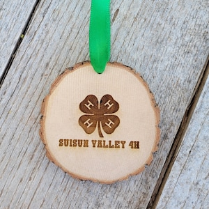 4-H Wood Ornament, 4H Thank you Gift, 4-H Christmas Ornament