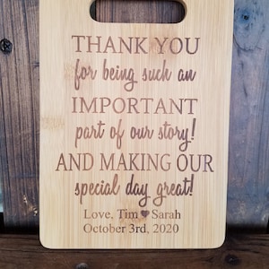 Wedding Planner Gift, Wedding Designer Gift, Thank you Gift, Wedding Photographer Gift, Wedding Party Gift, Personalized Cutting Board