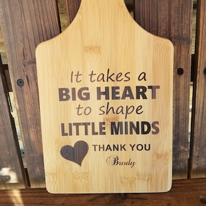 Thank you Gift, Teacher Appreciation Gift, Care Taker Gift, Daycare Gift, Gift Ideas for Appreciation Week, Personalized Cutting Board