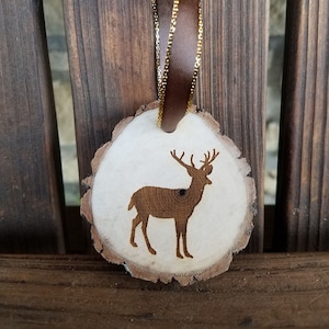 Deer Buck Christmas ornament cabin country lodge Wood ornament