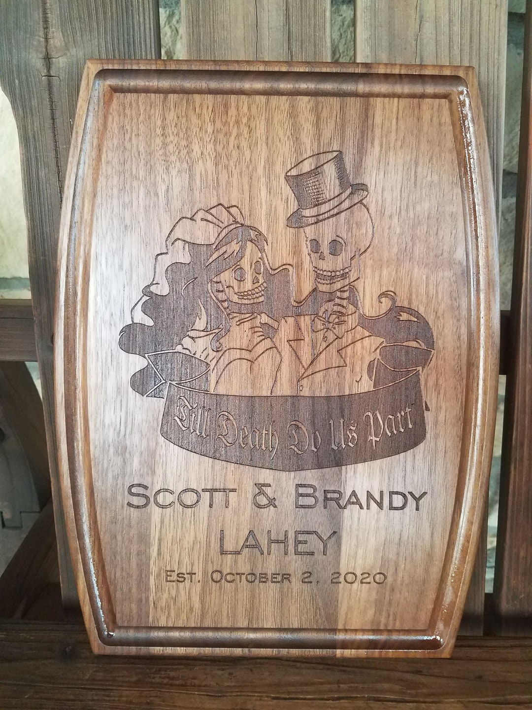 Halloween Wedding Gift, Skeleton Skull Wedding, Bride and Groom Gift ...