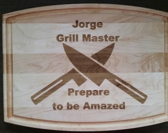 Gift for Chef, Gift for Grill Master, Father's Day Gift, Gift for Dad, Gift to Cook, Gift to Diner, Personalized Cutting Board Gift