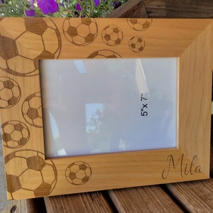 voetbal frame, gepersonaliseerd met naam voetbal frame, sport fotolijst, gepersonaliseerde fotolijst