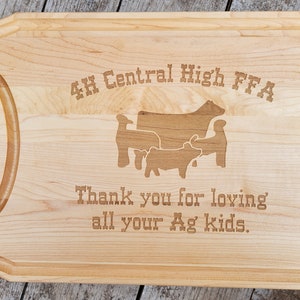 4H Thank you Gift, 4-H Gift to supporters, 4-H Gift, Buyer Gift, Personalized Cutting Board, Show Gift, Appreciation Gift 4-H Career Gift