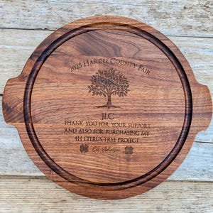 4H Tree Project Buyer Thank you Gift 4H Project Thank you Gift Tree Buyer Gift 4H Supporter Gift 4H Auction Buyer Gift Custom Cutting Board