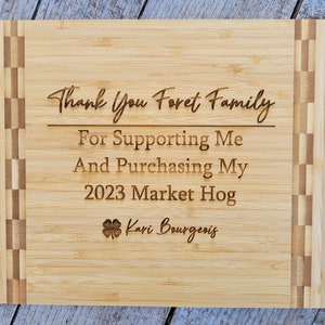 4H Thank you Gift, 4-H Gift to supporters, 4-H Gift, Buyer Gift, Personalized Cutting Board, Show Gift, Appreciation Gift 4-H Career Gift