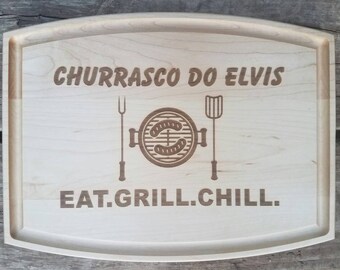 Grilling Chef Gift Personalized Cutting Board BBQ grill master chef Father's day gift Eat Grill Chill