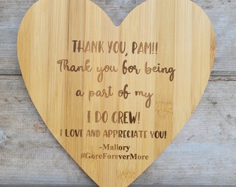 I Do Crew Gift, Thank you Gift, Gift for I Do Crew, Personalized Cutting Board