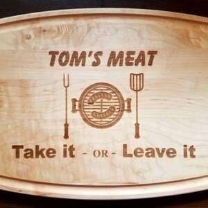 Father&#39;s Day Gift Dad Gift BBQ Gift Take it or Leave it Personalized Cutting Board Grilling Cookout Party Birthday Christmas Gift
