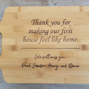 Realtor Closing Gift, First Time Home Buyer gift, Thank You Gift, Business Gift, Gift for Client, Homeowner Gift, Personalized Cutting Board