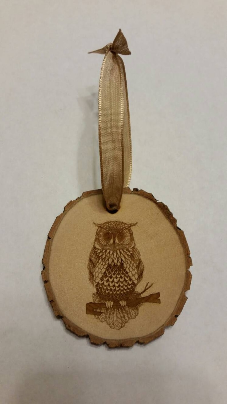 Rustic Wood Owl Christmas Ornament Cabin Country Lodge - Etsy