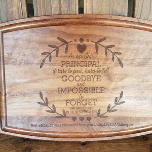 Retirement Gift Happy Retirement Personalized Cutting Board Retirement Employee Boss Company Friend School Retirement Gift