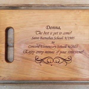 Retirement Gift, Employee Retirement Gift, Gift for Retirement, Retirement Party Gift, Personalized Cutting Board
