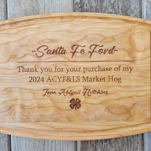 Thank you 4H Buyer Gift 4-H Gift Buyer Gift Livestock Buyer Gift Appreciation Gift 4-H Thank you Gift Market Buyer Gift Custom Cutting Board