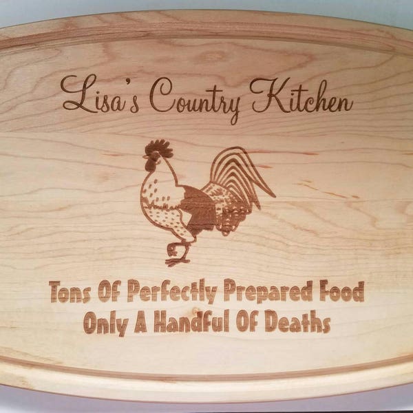 Rooster Chicken Gift, Kitchen Gift, Christmas Gift, Birthday Gift, Grandma Gift, Friend Gift, Mom Gift, Personalized Cutting Board Gift