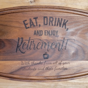 Retirement Gift, Employee Retirement Gift, Gift for Retirement, Retirement Party Gift, Personalized Cutting Board
