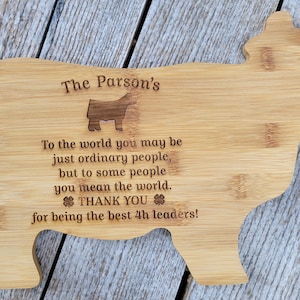 4H Leader Gift, Gift for Leader, 4-H Thank you Gift, Gift for 4H Leader, 4H Award, Personalized Cutting Board