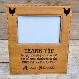 Livestock Market Buyer Thank you Gift 4H Thank you Gift Fair Auction Gift 4H Buyer Gift for Livestock Buyer 4H Project Gift Custom Frame