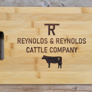 Cattle Brand Gift, Cattle Company Gift, Gift to Ranch Hand, Livestock Brand Gift, Ranch Gift, Cattle Brand Gift, Custom Cutting Board
